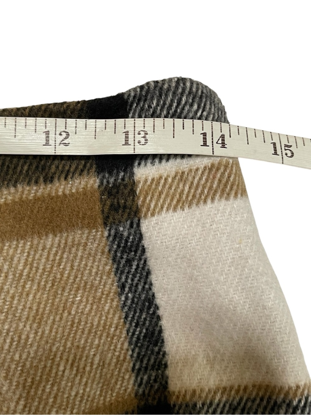 Plaid Wool Blend Mini Skirt Camel Black Preppy Dark Academia Fall Winter S - Picture 4 of 7